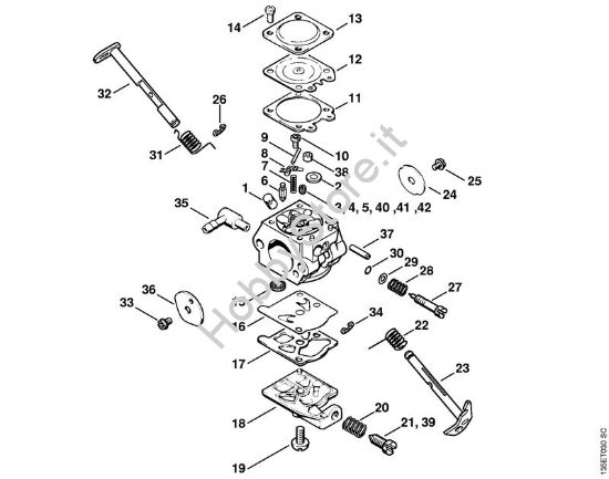 Carburatore WT-283, WT-498, WT-503, WT-313 USA Motoseghe a benzina (MS) 021 della marca STIHL