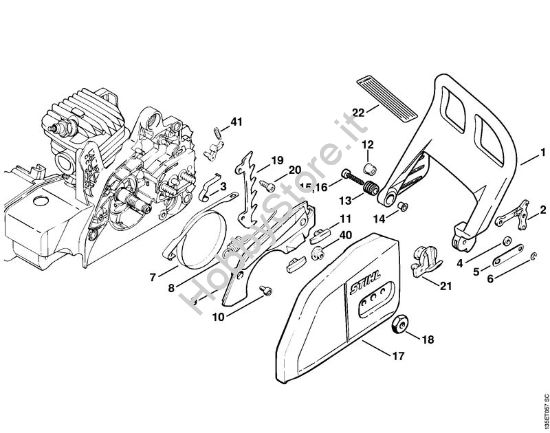 Freno catena Motoseghe a benzina (MS) 023 della marca STIHL