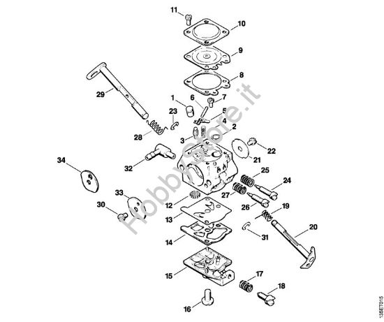 Carburatore WT-215, WT-286 Motoseghe a benzina (MS) 023 Z della marca STIHL