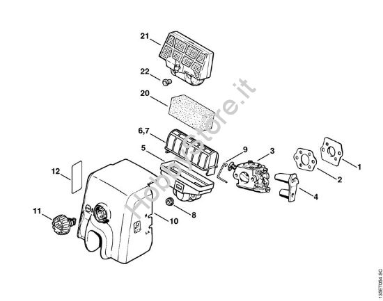 Filtro aria Motoseghe a benzina (MS) 023 Z della marca STIHL