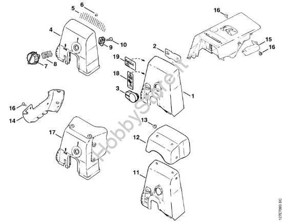 Sede carburatore Motoseghe a benzina (MS) 024 S della marca STIHL