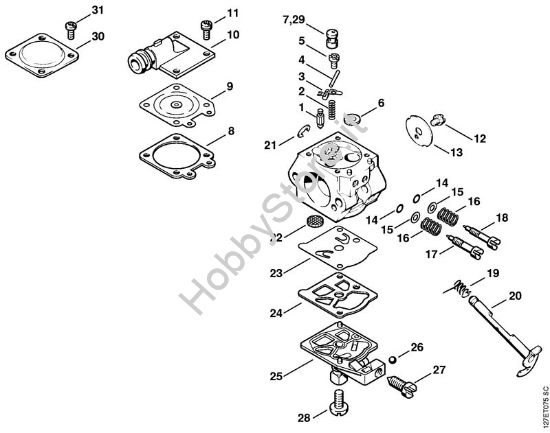 Carburatore WT-426 Motoseghe a benzina (MS) 024 SW della marca STIHL