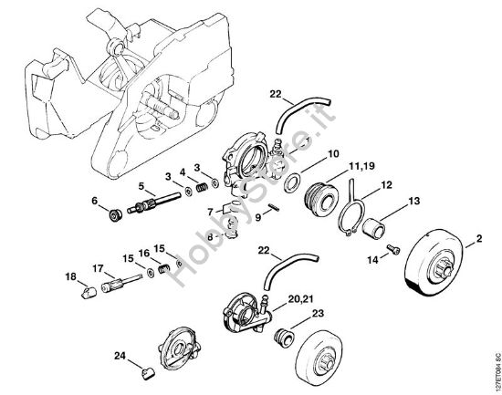 Pompa olio Motoseghe a benzina (MS) 024 SW della marca STIHL