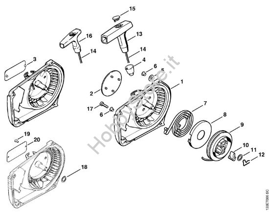 Dispositivo di avviamento Motoseghe a benzina (MS) 026 della marca STIHL