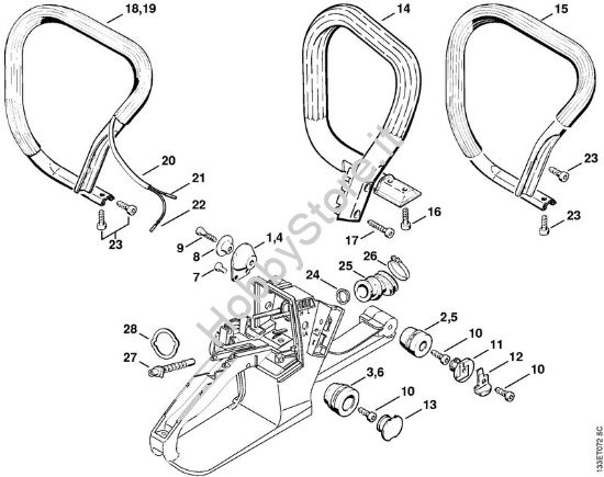 Sistema AV Motoseghe a benzina (MS) 026 della marca STIHL