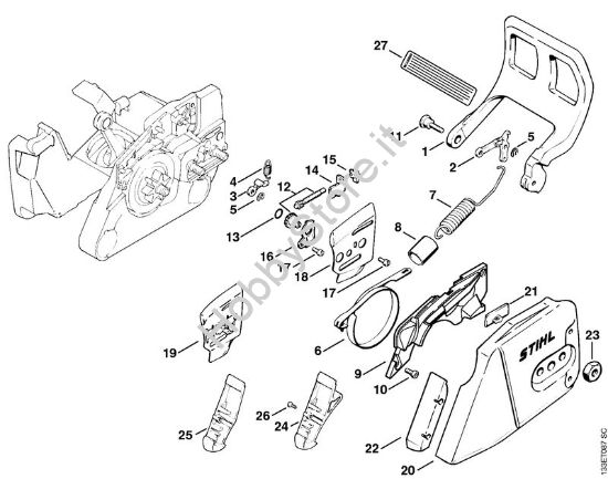 Freno catena Motoseghe a benzina (MS) 026 W della marca STIHL