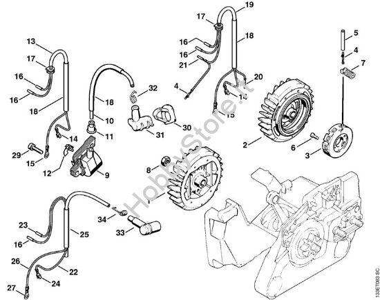 Impianto di accesione Motoseghe a benzina (MS) 026 W della marca STIHL