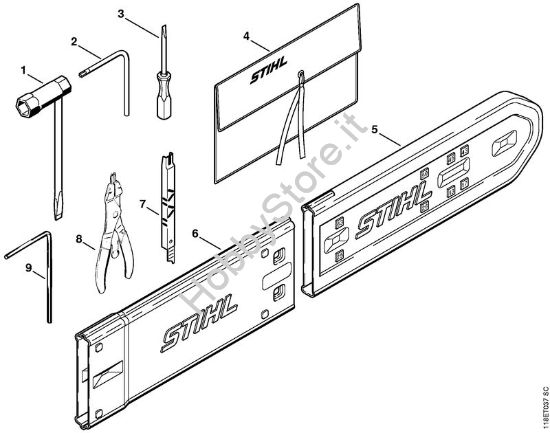 Attrezzi, accessorio a richiesta Motoseghe a benzina (MS) 028 WB della marca STIHL