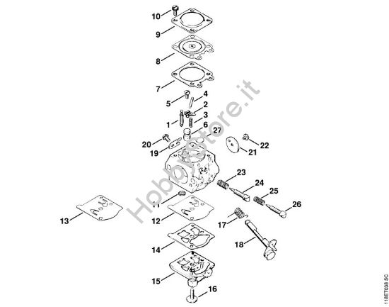 Carburatore WT-16 Motoseghe a benzina (MS) 028 WB della marca STIHL
