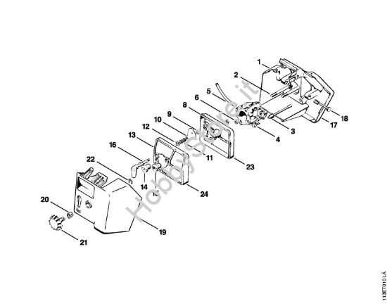 Sede carburatore, filtro aria, accessori a richiesta Motoseghe a benzina (MS) 031 della marca STIHL
