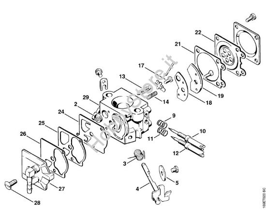 Carburatore WA-49  ‡¥ 7 683 698 Motoseghe a benzina (MS) 032 AVEQ della marca STIHL