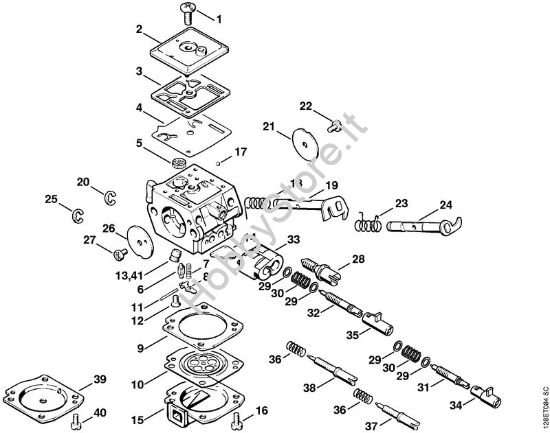 Carburatore C3A-S39 Motoseghe a benzina (MS) 034 S della marca STIHL
