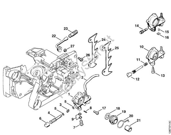 Pompa olio Motoseghe a benzina (MS) 034 S della marca STIHL