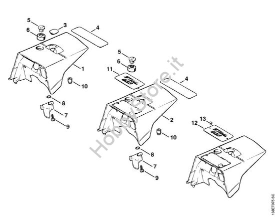 Cappottatura Motoseghe a benzina (MS) 036 della marca STIHL