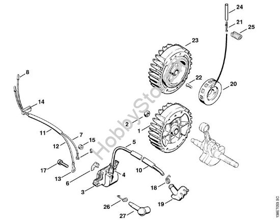 Impianto di accesione Motoseghe a benzina (MS) 036 Arctic della marca STIHL