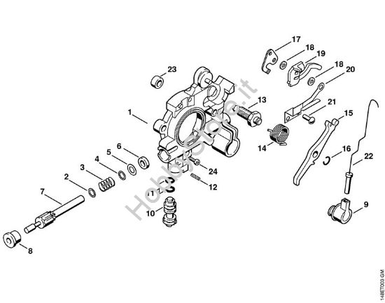 Pompa olio Motoseghe a benzina (MS) 036 QS della marca STIHL