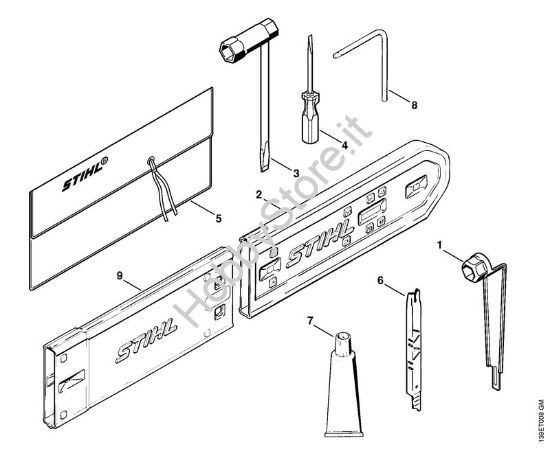 Attrezzi, accessorio a richiesta Motoseghe a benzina (MS) 039 della marca STIHL