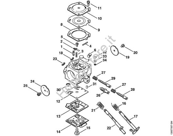 Carburatore HD-5 Motoseghe a benzina (MS) 039 della marca STIHL