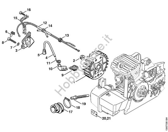 Impianto di accesione Motoseghe a benzina (MS) 039 della marca STIHL