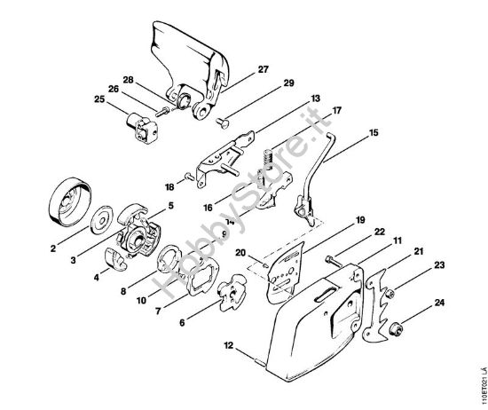 Freno catena giunto di stacco Motoseghe a benzina (MS) 041 AVFBQ della marca STIHL