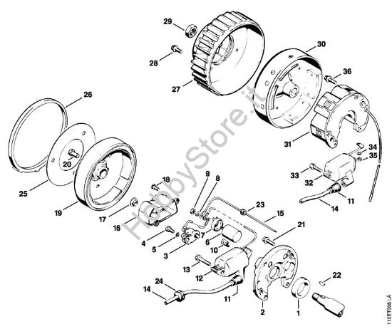 Impianto di accesione Motoseghe a benzina (MS) 041 AVFBQ della marca STIHL