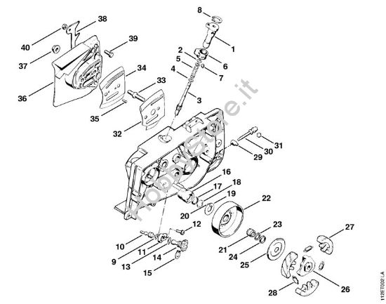 Pompa olio, frizione Motoseghe a benzina (MS) 041 G della marca STIHL