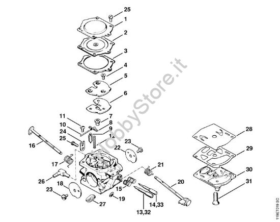 Carburatore Motoseghe a benzina (MS) 042 della marca STIHL