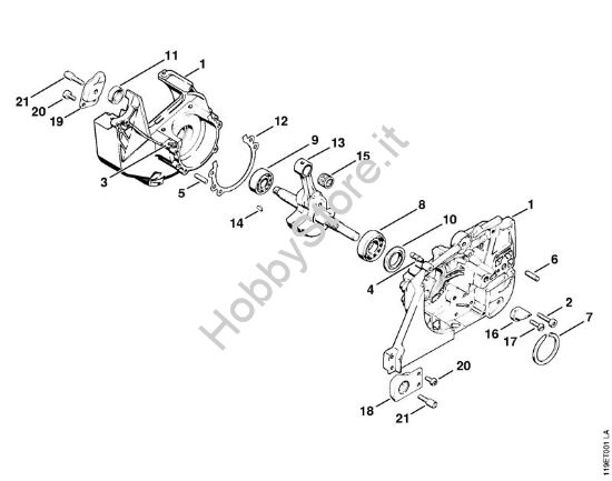 Carter albero a gomito Motoseghe a benzina (MS) 042 Q della marca STIHL