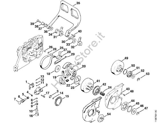 Pompa olio, frizione Motoseghe a benzina (MS) 042 Q della marca STIHL