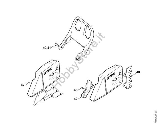 Coperchio rocchetto catena Motoseghe a benzina (MS) 044 C della marca STIHL