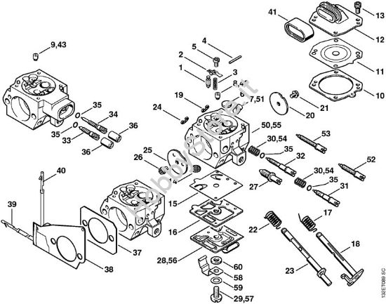 Carburatore HD-15, HD-17, HD-11, HD-10 Motoseghe a benzina (MS) 044 W della marca STIHL