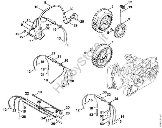 Impianto di accesione Motoseghe a benzina (MS) 044 W della marca STIHL