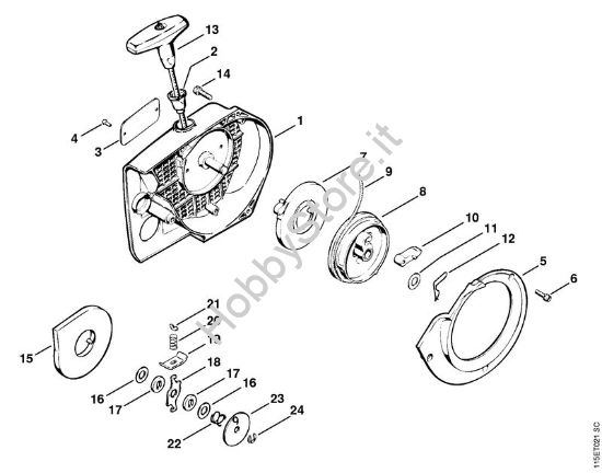 Dispositivo di avviamento Motoseghe a benzina (MS) 045 AVSE della marca STIHL