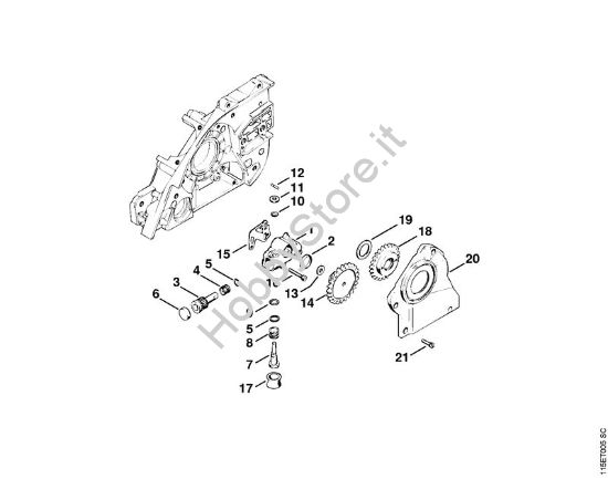 Pompa olio Motoseghe a benzina (MS) 045 AVSE della marca STIHL