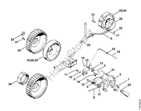 Impianto di accesione Motoseghe a benzina (MS) 045 AVSEQ della marca STIHL