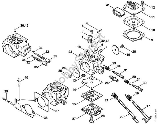 Carburator HD-14, HD-16, HD-24 Motoseghe a benzina (MS) 046 della marca STIHL