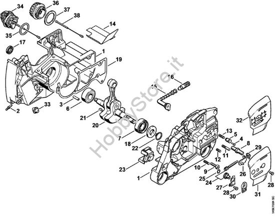 Carter albero a gomito, albero a gomito Motoseghe a benzina (MS) 046 della marca STIHL