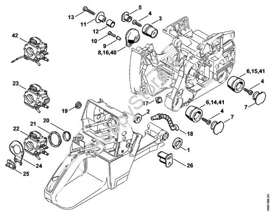 Sistema AV Motoseghe a benzina (MS) 046 Magnum BR della marca STIHL