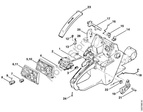Filtro aria Motoseghe a benzina (MS) 048 AVE della marca STIHL