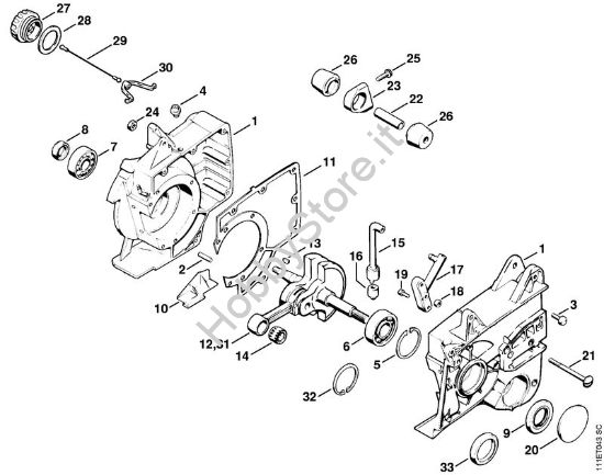 Carter albero a gomito Motoseghe a benzina (MS) 051 Q della marca STIHL