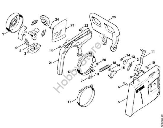 Freno catena, coperchio rocchetto catena Motoseghe a benzina (MS) 051 Q della marca STIHL
