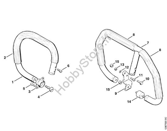 Manico tubolare Motoseghe a benzina (MS) 056 della marca STIHL
