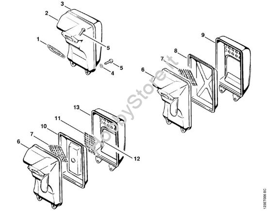 Silenziatore Motoseghe a benzina (MS) 056 M della marca STIHL