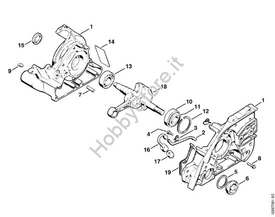 Carter albero a gomito, albero a gomito Motoseghe a benzina (MS) 056 S della marca STIHL
