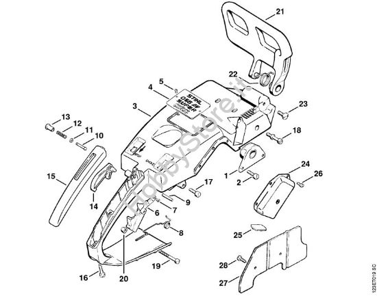 Manico a telaio Motoseghe a benzina (MS) 056 S della marca STIHL