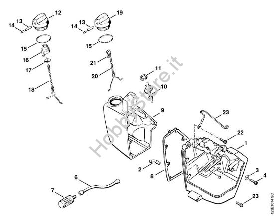 Sede carburatore Motoseghe a benzina (MS) 056 S della marca STIHL