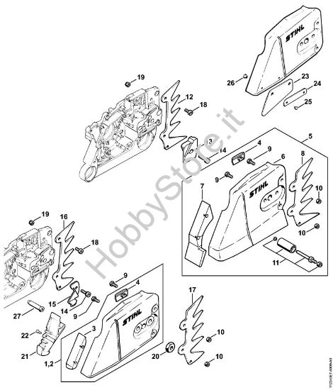Coperchio rocchetto catena Motoseghe a benzina (MS) 064 della marca STIHL