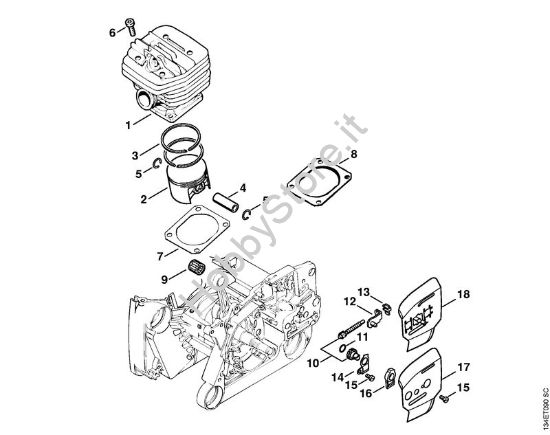Cilindro Motoseghe a benzina (MS) 064 R della marca STIHL