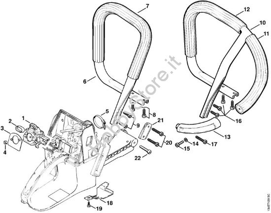 Manico tubolare Motoseghe a benzina (MS) 064 R della marca STIHL