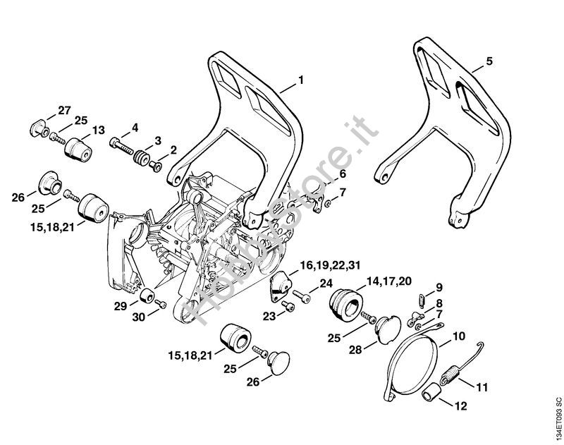 Tappo Carburante Olio, For STIHL, 064 066 084 088 MS640 MS650 - Foto 2